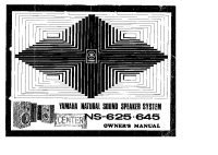 Yamaha NS-645-Owners-Manual